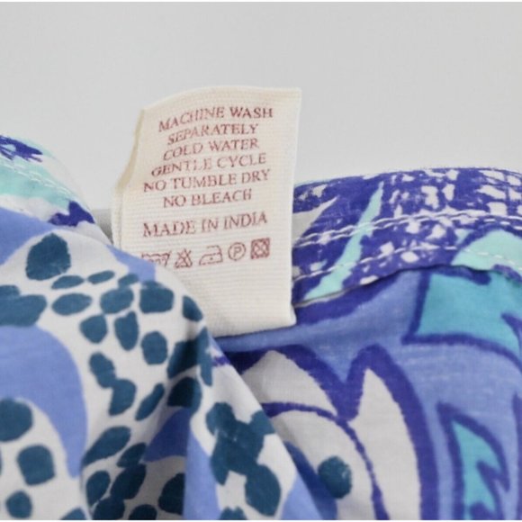 LE SIRENUSE Positano Womens  Blue Mini Geometric Printed Shorts Cotton Size US 6 - Picture 10 of 10